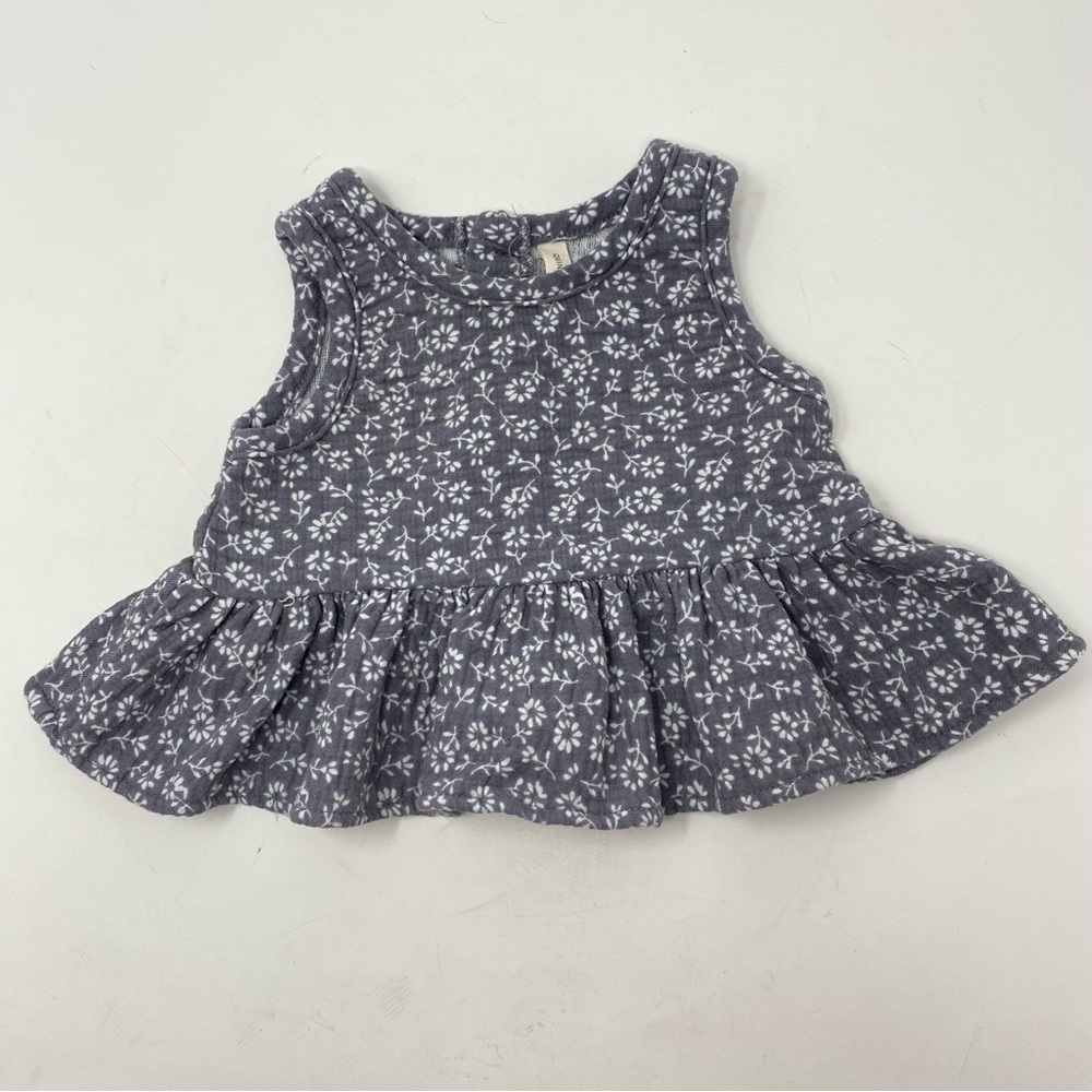 Quincy Mae Charcoal Floral Tank Top